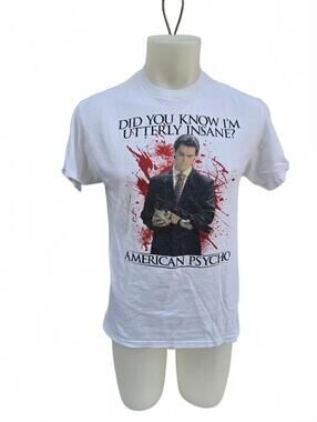 American Psycho Graphic T-Shirt Medium White